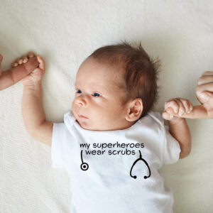 MY SUPERHEROES WEAR SCRUBS